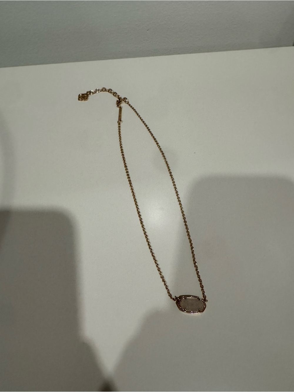 Kendra Scott Rose Gold Iridescent Drusy Necklace